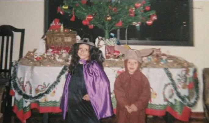 Arii de niña en Navidad